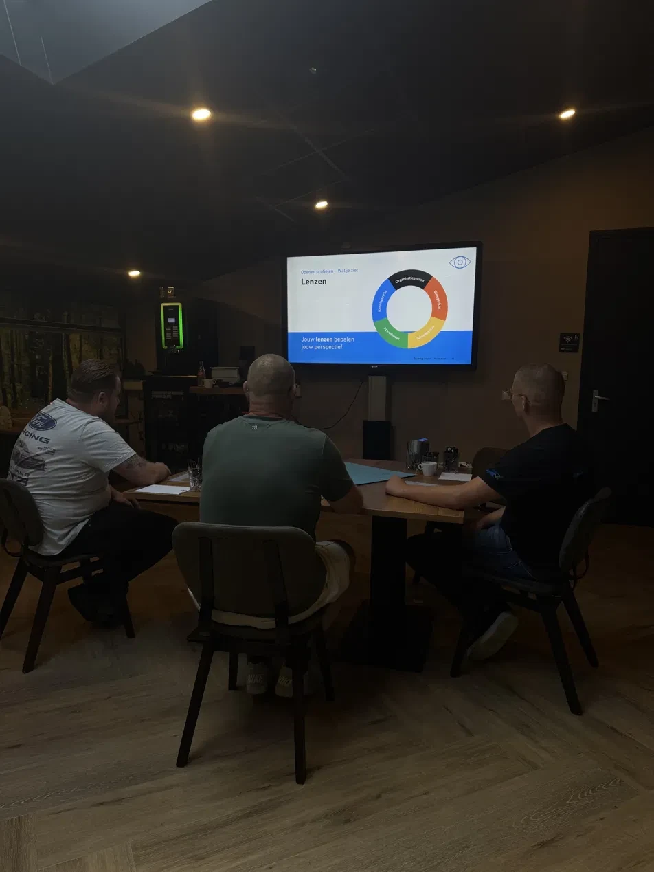 Team Inspire-sessie bij Nettebus.nl: het team bekijkt de Keys-lenzen